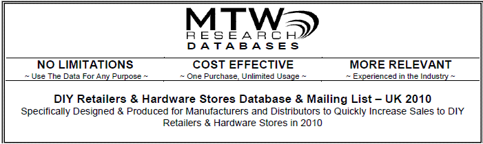 UK Tool & Plant Hire Outlets email directory database and mailing, telemarketing list with emails 